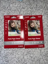 Pack Of 2 Canon Glossy Photo Paper 50 Sheets Pack GP-601 X2 100 sheets (48)