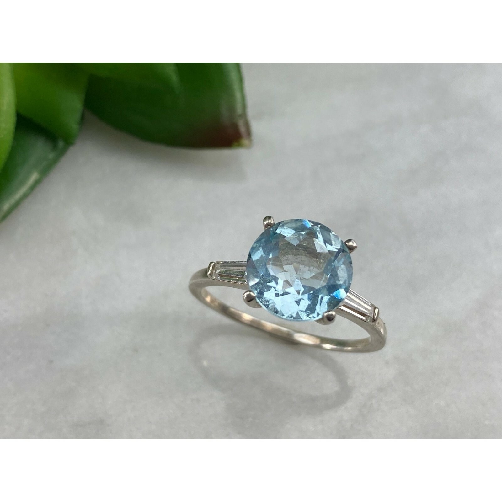 Blue Topaz Statement Ring - Sterling Silver Rings… - image 1
