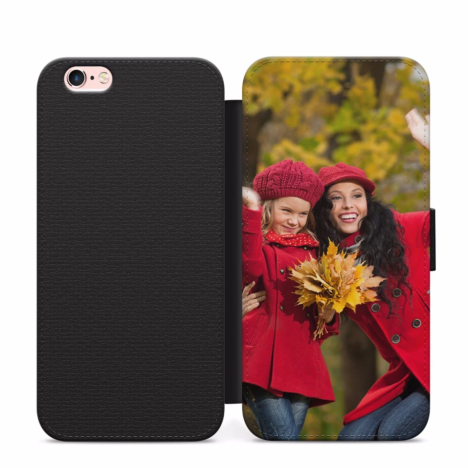 Leather Wallet Customized Personal Picture Phone Case Cover For iPhone Samsung  - Image 4 of 4