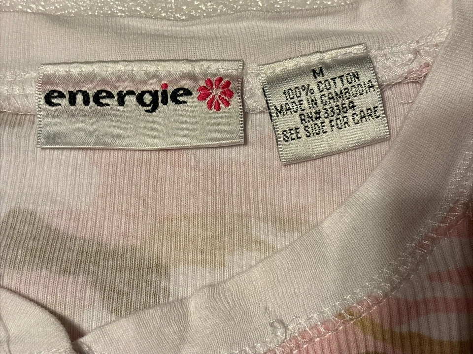 Camiseta Energie Rosa/Marrón/Blanco Estampado Camuflaje Calce Elástico Niña’s M Manga Corta Foto 3 de 4