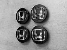 Honda Accord Black White Houndstooth Wheel Center Cap Set X4 Oem Odyssey