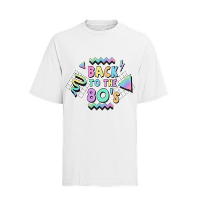 Herren T-Shirt Bio Baumwolle 80s Alf VHS MTV Pac-Man Ronald Mc Donald