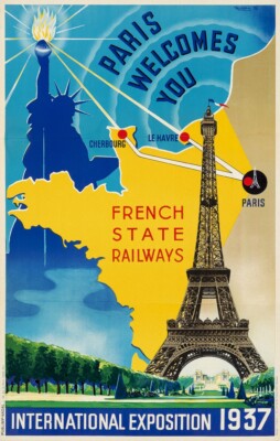 POSTER HQ 50x70cm d'une AFFICHE VINTAGE SKI SPORT D'HIVER FRANCE