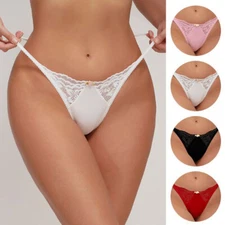 4 Pack Lot Sexy Womens Panties Thong G string Lace Brazilian Bikinis Lingeries
