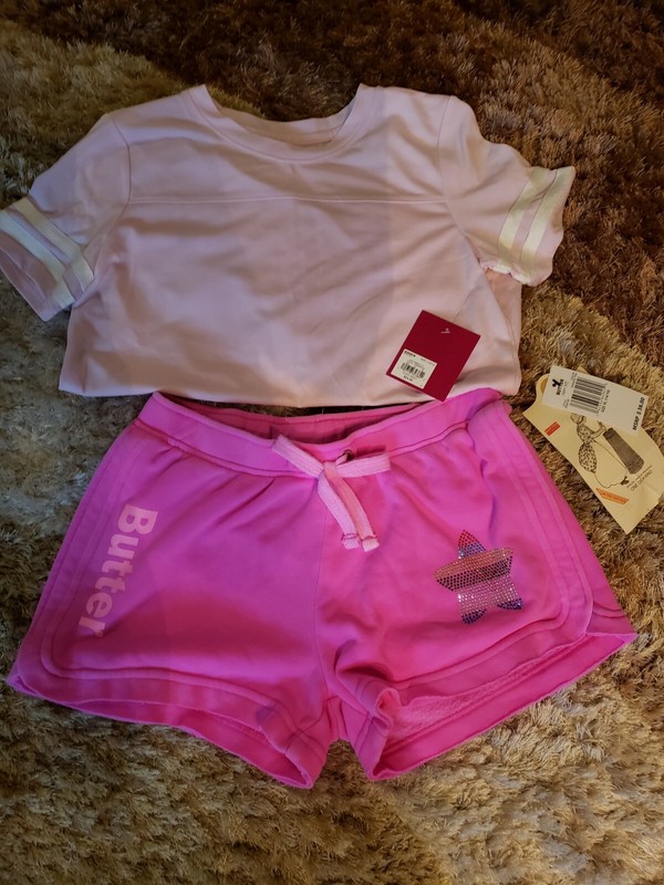 BUTTER Pink Cotton/Polyester Shorts in Size 14/16 Plus BONUS!