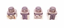 LOT OF 4 ALLEN BRADLEY 800T-A2 /A BLACK PUSH BUTTON W/2 800T-XA /C CONTACT BLOCK