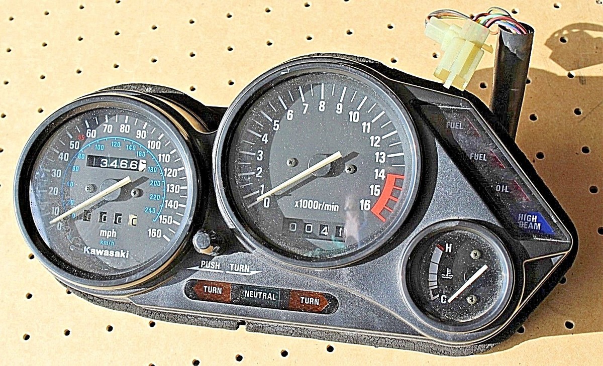 時計 no.14 KAWASAKI 90 91 92 93 ZX 600 D ZX6 ZX600D NINJA GAUGES GAUGE