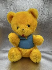 Vintage Knickerbocker Animals of Distinction 10 Yellow Stuffed Plush Teddy Bear