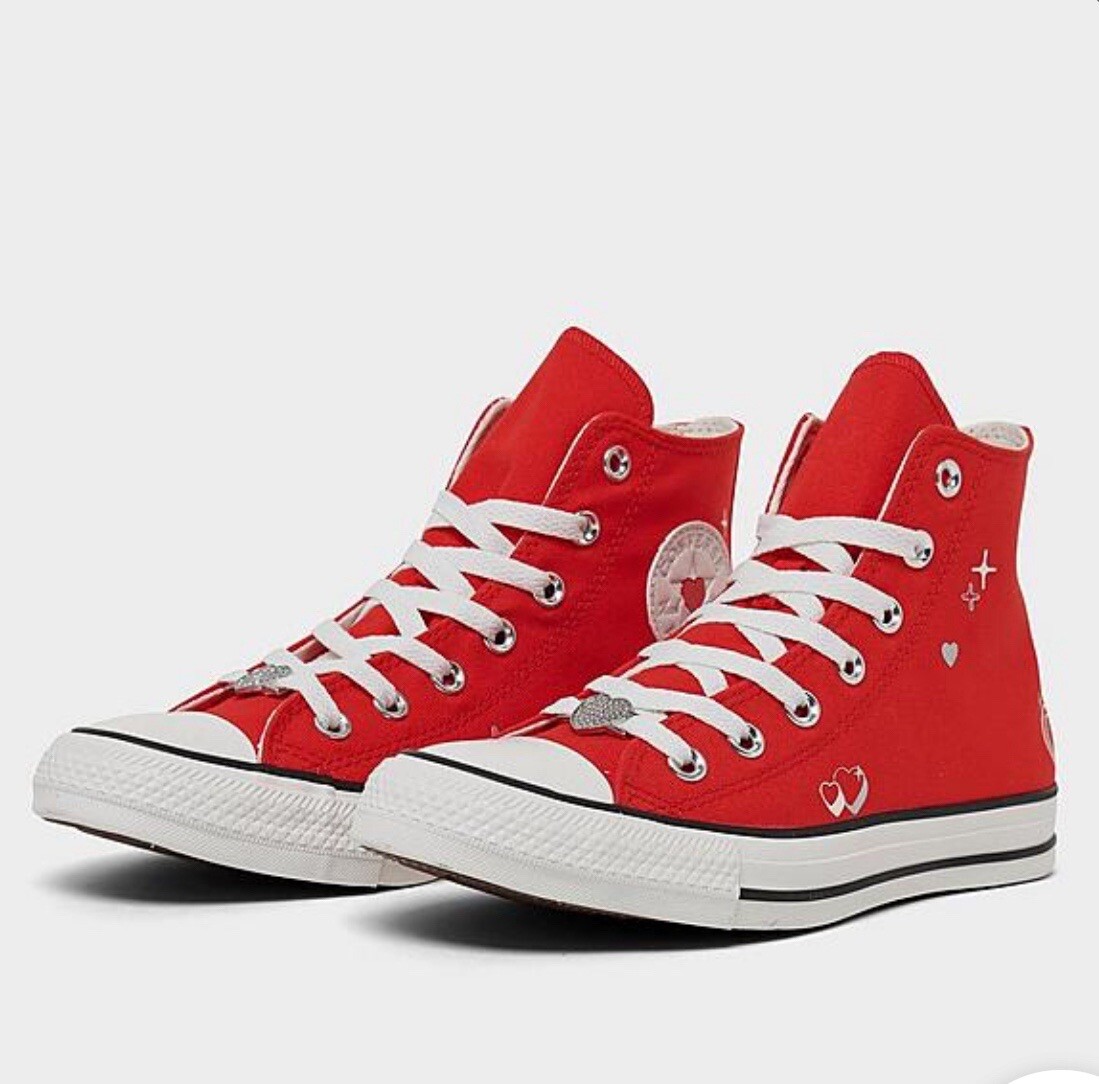Women's CONVERSE YTK HI Hearts Valentines Valentine's Day Shoes
