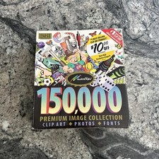 Master Clips 150,000 Premium Image Collection Fonts Art CD 14 Pack 1997 Windows