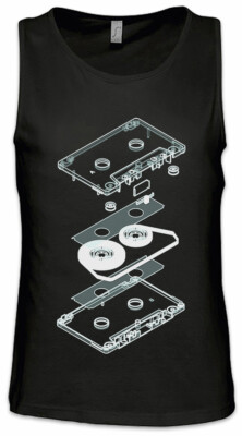 Explosion Audio Cassette Herren Tank Top 80s Kassette DJ MC Music VHS Tape