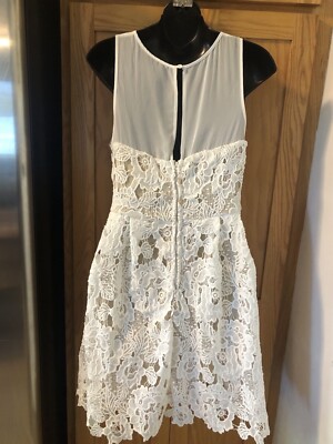 Francesca's Lace Short Formal Dress Ivory Size Small | eBay