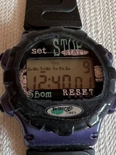  VINTAGE TIMEX KIDS DIGITAL NOISE WATCH W/ INDIGLO, ALARM, CHRONO NWOT