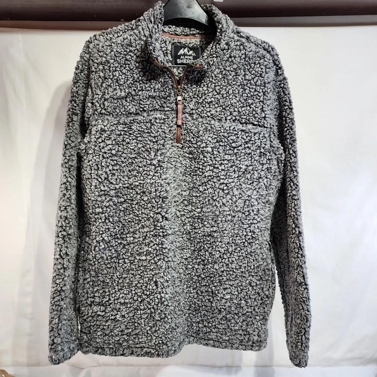 Gray sherpa hot sale quarter zip