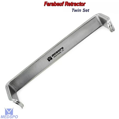 Dental Farabeuf Tissue Retractor Oral Surgery Lip Cheek Holding Double Ended Set