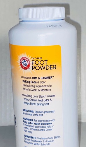 (Lot of 3) Arm & Hammer Talc-Free FOOT Powder Odor Control 5oz ea. ---G - Picture 6 of 10
