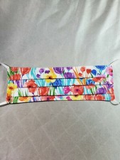 Handmade face mask washable adult, Colorful Flowers