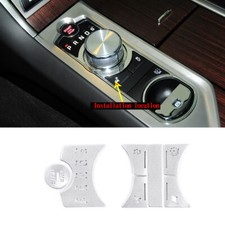 Silver Alloy Center Shift Gear Seletor Button Decals Cover For 12-2015 Jaguar XF