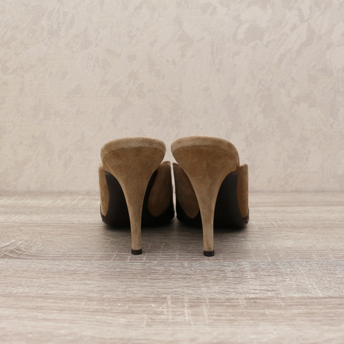 Salvatore Ferragamo Vintage Mules Heels Pumps Beige Brown Salvatore Ferragamo Vintage Mules Heels Pumps Beige Brown