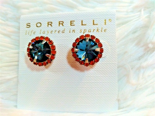 *NEW* & *RETIRED* ~ Sorrelli ~ " BATTLE BLUE " ~ Earrings ~ BLUE & RED - Picture 8 of 12