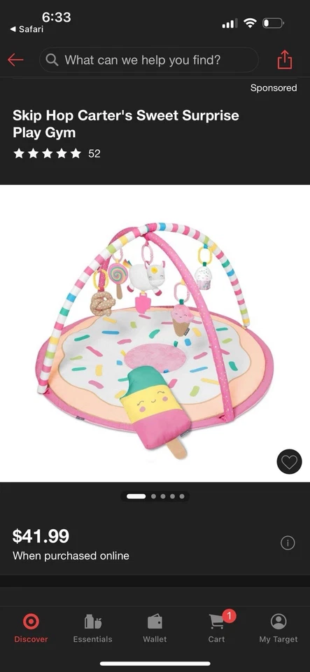 Bright Starts Rosa Donut Bebé Actividad Gimnasio con Juguetes Colgantes Foto 3 de 3