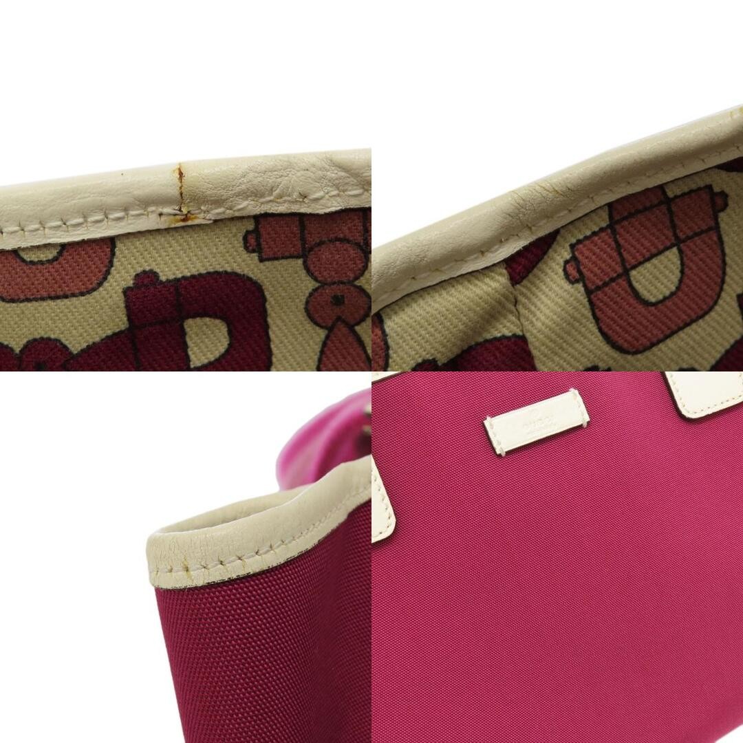 GUCCI Nylon Canvas Tote Bag Purple Used Ladies Shoulder Bag thumbnail 8
