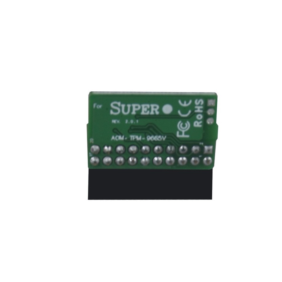 Module TPM 2.0 20 Broches, Plate-Forme Verticale de Confiance, PCB Vert SuperMicro AOM TPM 9665V TCG 2.0