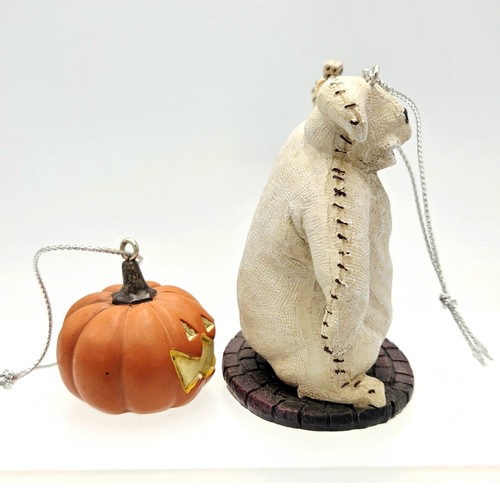 Hawthorne Village Nightmare Before Christmas Oogie Boogie & Pumpkin Ornaments - Picture 5 of 7