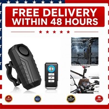 Anti-Theft Bike Alarm 113dB Wireless Vibration Sensor Remote IP55