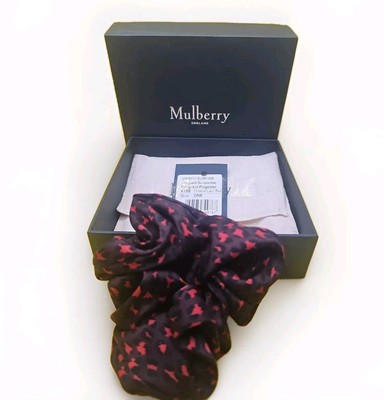 Mulberry Leopardenmuster Scrunchie Ochsenblut Lanc rot recyceltes Polyester