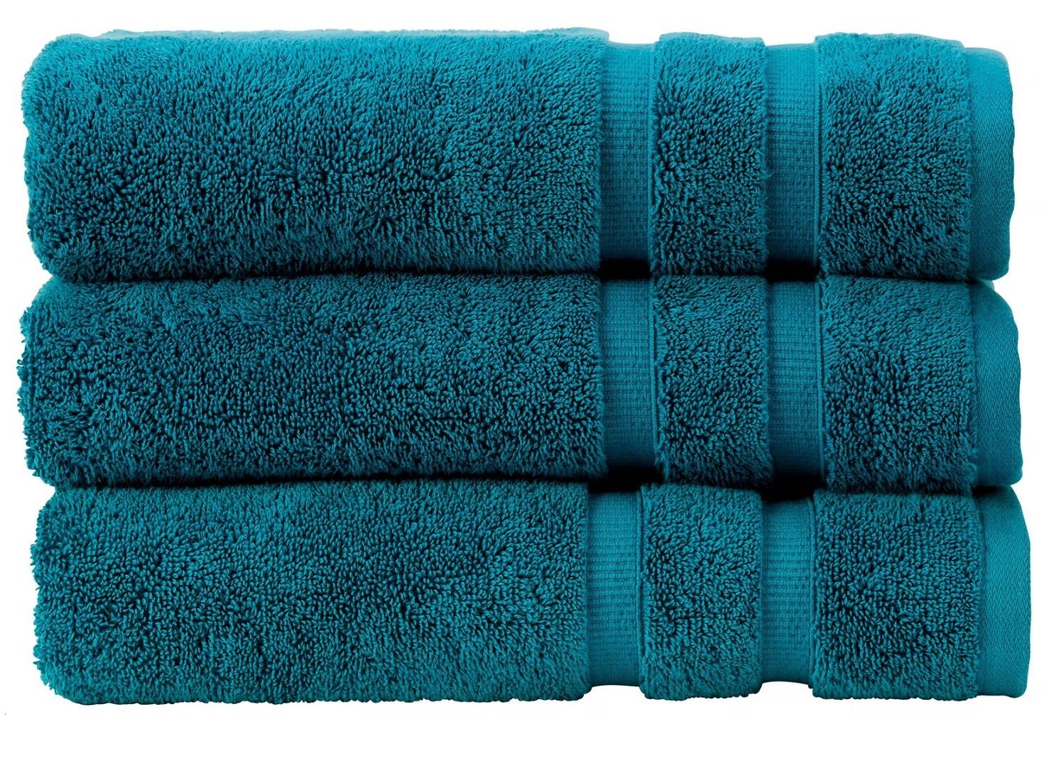Christy Hand Towel Designer Signum 100% Combed Cotton 675GSM Plush Vivid Teal
