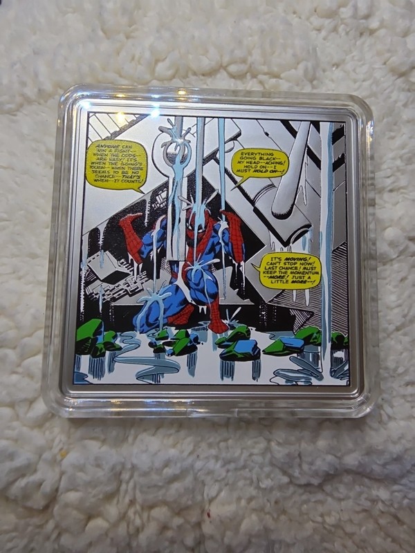 2025 Agoro Marvel Spider-Man Iconic Moments  1 Ounce Silver Collectible