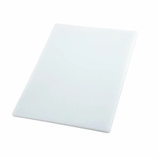 Winco 24 x 18 x ½ White Cutting Board Rectangular BPA Free Polyethylene NSF
