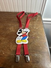 Vintage 1980's Walt Disney Company Mickey Mouse Child Suspenders