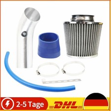 Air Intake Filter Kit Sport Luftfilter 3" 76mm KFZ Auto Sportluftfilter Silber
