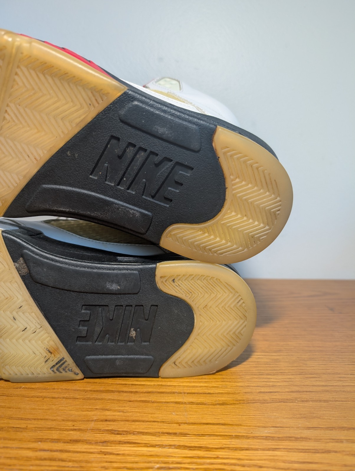 Size 10 - Jordan 5 Retro Mid Fire Red DA1911-102 Pre Owned Beaters Men's No Box 