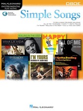 Canciones simples para oboe solo partituras reproducción a lo largo de Hal Leonard libro audio en línea