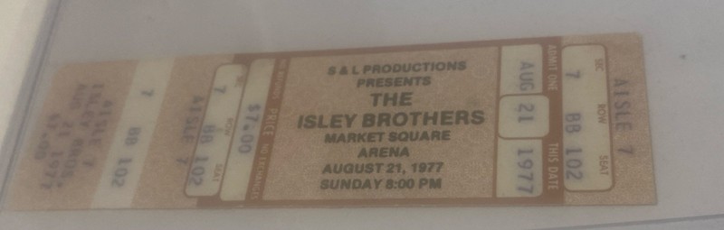 Isley Brothers Full Ticket 8/21/77 Indianapolis Mint Unused