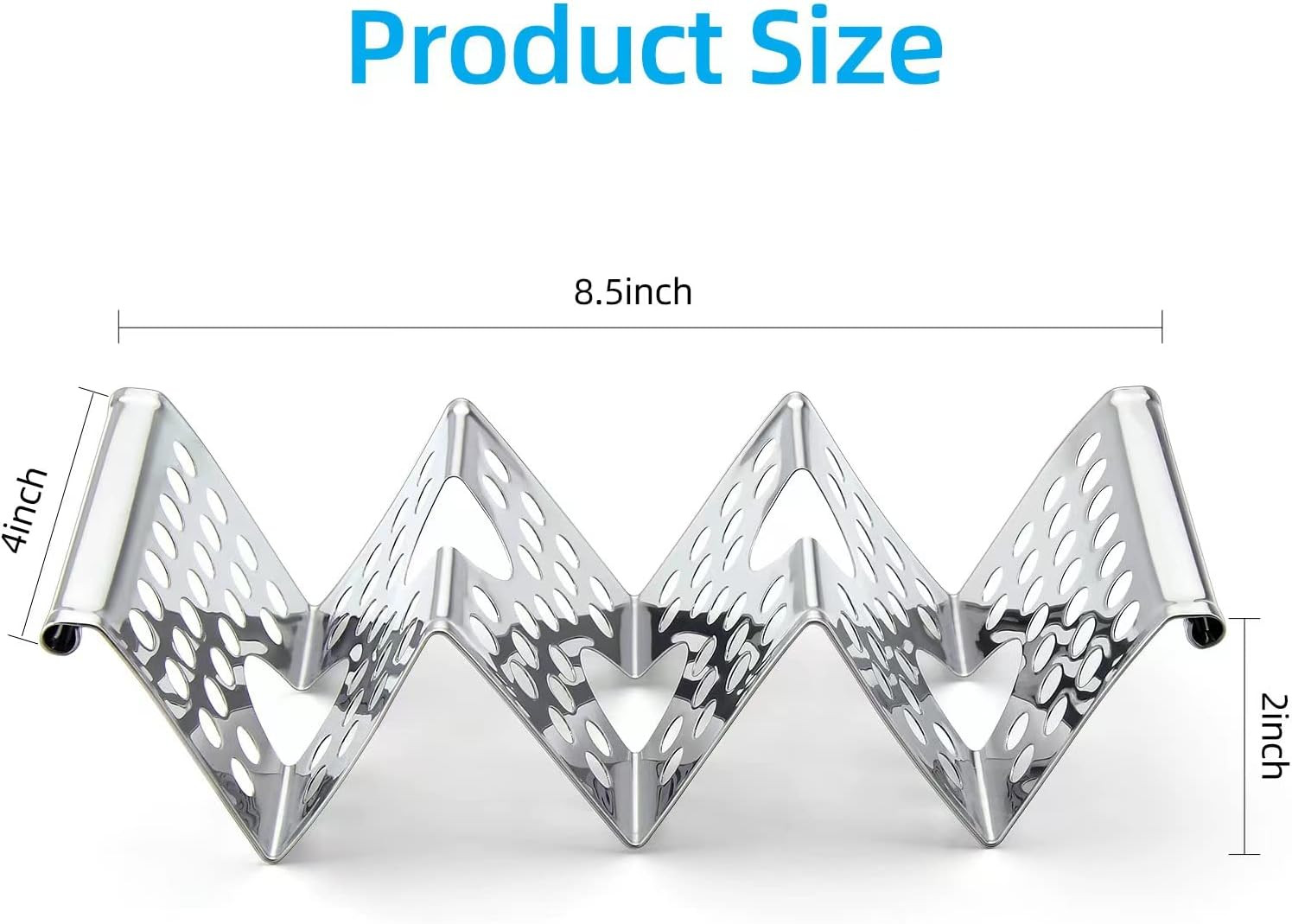 Taco Holders Set of 4, Taco Stand, Stainless Steel Taco Holder, Each Can Hold 3