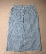Vintage Carlyle Skirt Womens 100% Cotton Denim USA Made 90s Size 16