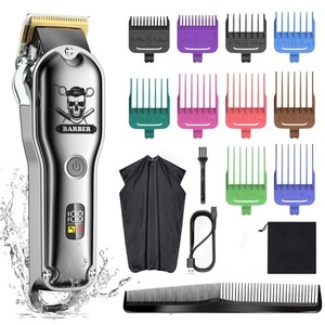HATTEKER Clipper cheveux hommes Bard Trimmer professionnel Cutter Kit sans fil