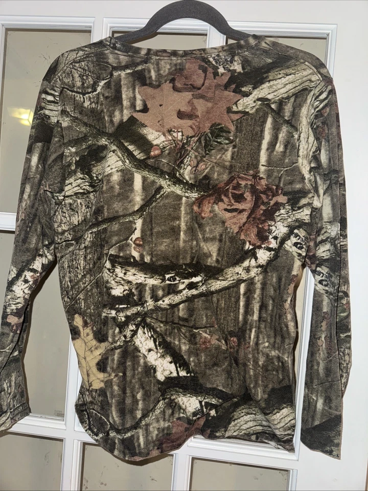 Camiseta para mujer Mossy Oak Break Up Infinity camuflada manga corta cuello redondo talla L Foto 3 de 4