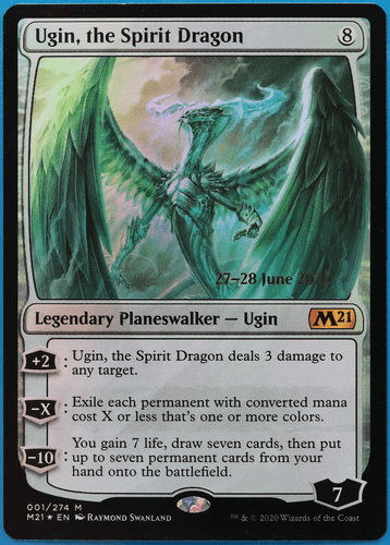 Ugin, the Spirit Dragon (Prerelease) FOIL Core Set 2021 Promos NM (506926) - Picture 1 of 2