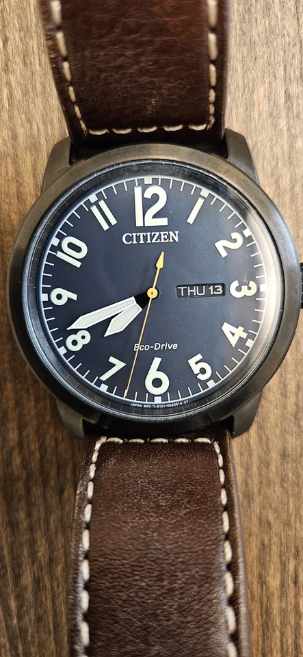 Мужские полевые часы Citizen Eco-Drive Weekender Garrison черные IP нержавеющая сталь - Изображение 2 из 4
