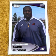 SAGE 2017 Sage Hit Football Card #68 Montravius Adams Rookie Auburn Tigers. rookie card picture