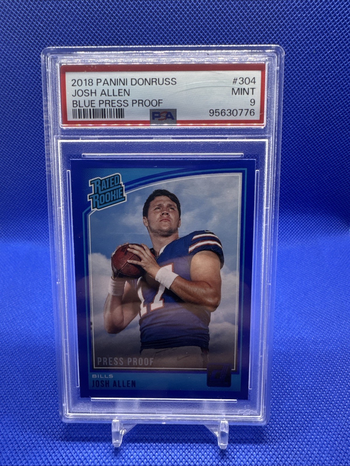 2018 Panini Donruss - Rated Rookie Josh Allen #304 Press Proof Blue (RC) PSA 9