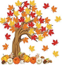 4Ft Big Tree Bulletin Board Set Spring Fall Summer Tree Bulletin Board Decora...