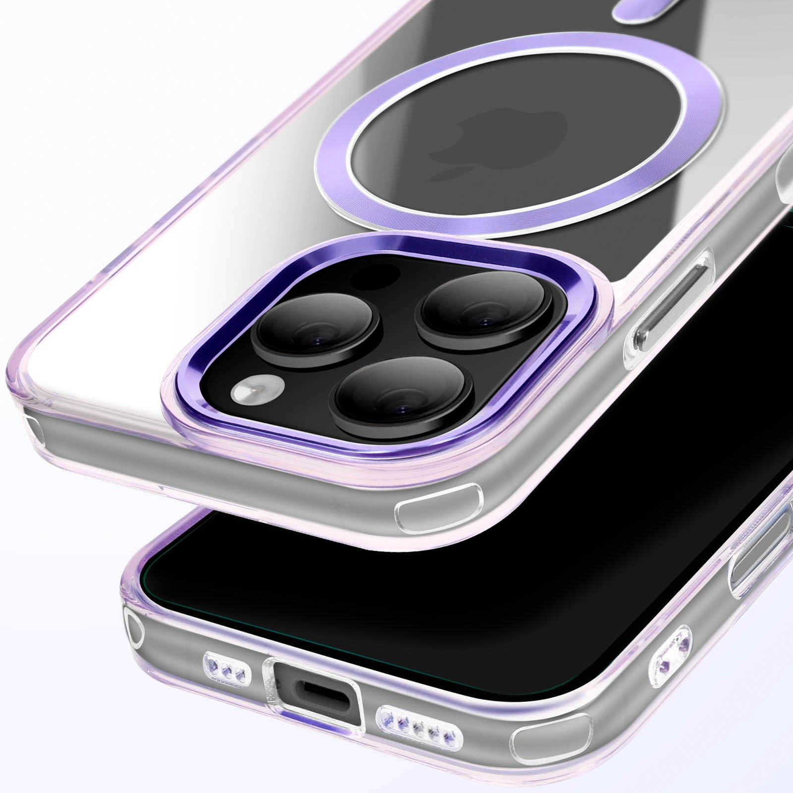 Coque de protection rigide cristal violet pour Apple iPhone 16 Pro - 2