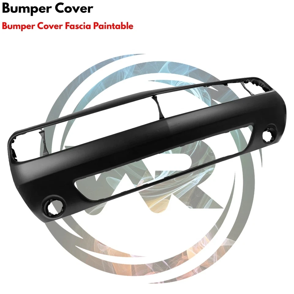Front Bumper Cover Paintable & Fog Lights Kit For 2015-2023 Dodge Challenger - Image 3 of 4