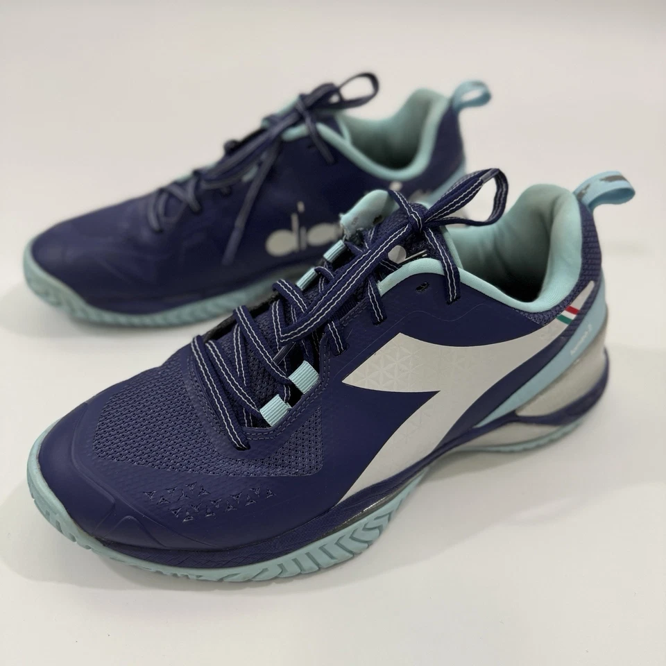 Diadora Blushield Torneo 2 Ag Tennis Blue Sneakers Sz 7.5 Athletic Shoes 179503 - Image 2 of 4